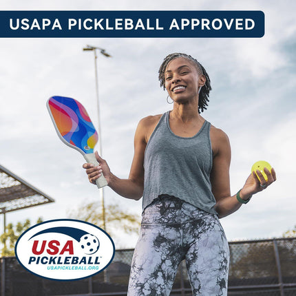 Pickleball Paddle Set with 4 Balls – Fiberglass Surface, Lightweight Grip | Indoor & Outdoor Play.
