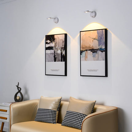 3-Pack Rechargeable LED Wall Spotlight for Art – Wireless Motion Sensor Picture Light with Remote, 3 Color Temperatures, Dimmable & Adjustable Head, No Wiring Needed (White).