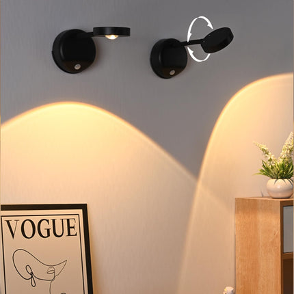 3-Pack Rechargeable LED Wall Spotlight for Art – Wireless Motion Sensor Picture Light with Remote, 3 Color Temperatures, Dimmable & Adjustable Head, No Wiring Needed (White).