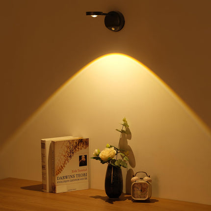 3-Pack Rechargeable LED Wall Spotlight for Art – Wireless Motion Sensor Picture Light with Remote, 3 Color Temperatures, Dimmable & Adjustable Head, No Wiring Needed (White).