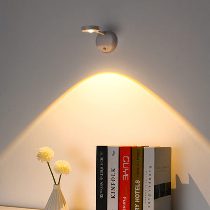 Rechargeable LED Wall Spotlight for Art – Wireless Motion Sensor Picture Light with Remote, 3 Color Temperatures, Dimmable & Adjustable Head, No Wiring Needed (White).