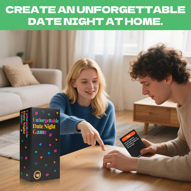 Unforgettable Date Night Game – 300-Card Couple Card Game with Spinner for Romance, Laughter & Connection | Other Fun Games Available In-Store.