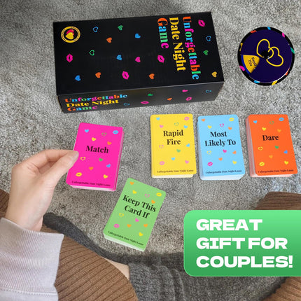 Unforgettable Date Night Game – 300-Card Couple Card Game with Spinner for Romance, Laughter & Connection | Other Fun Games Available In-Store.