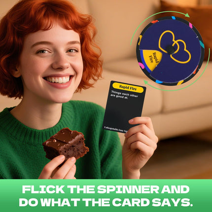 Unforgettable Date Night Game – 300-Card Couple Card Game with Spinner for Romance, Laughter & Connection | Other Fun Games Available In-Store.