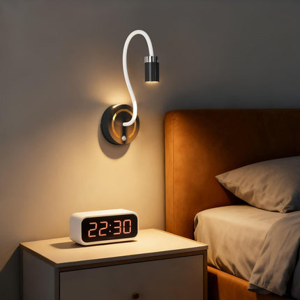 Rechargeable Motion Sensor Night Light – DIY Silicone Hose Lamp for Bedroom & Desk (Black) | Other Colors Available in Store.