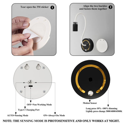 Rechargeable Motion Sensor Night Light – DIY Silicone Hose Lamp for Bedroom & Desk (White) | Other Colors Available in Store.