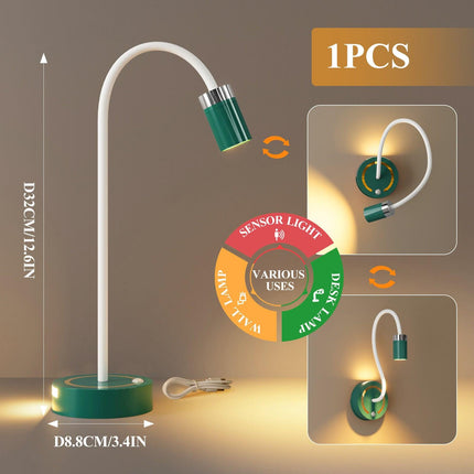 Rechargeable Motion Sensor Night Light – DIY Silicone Hose Lamp for Bedroom & Desk (Green) | Other Colors Available in Store.