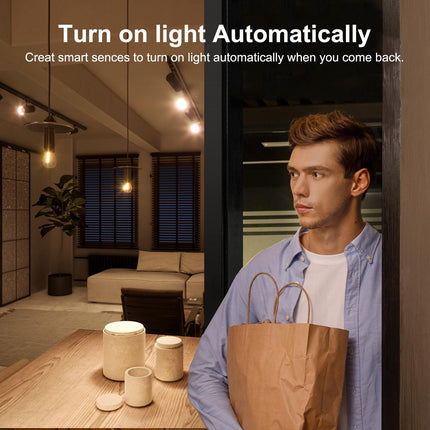 Smart WiFi Motion Sensor with App Alerts – 128° Detection, 6m Range, No Hub Required, Voice Control & Automation (White).