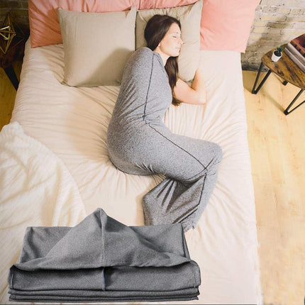 Hooded Sleep Pod: Adults Wearable Blanket – Comfy Hooded Cocoon, Cooling, Machine Washable (Grey, 170×40cm).