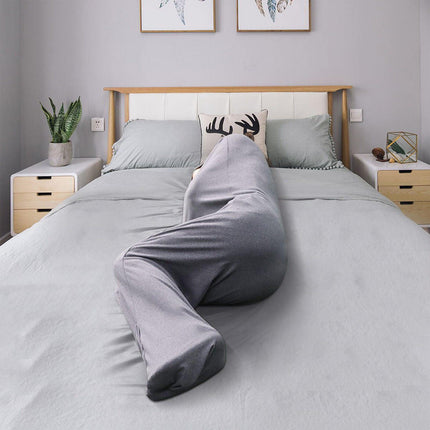 Hooded Sleep Pod: Adults Wearable Blanket – Comfy Hooded Cocoon, Cooling, Machine Washable (Grey, 170×40cm).