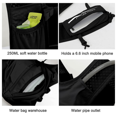 Ultra-Light Hydration Running Vest Backpack – 1.5L Water Capacity, Breathable Mesh Design for Cycling, Hiking & Marathon (Black) | Other Colors Available in Store.