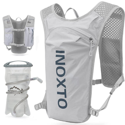 Ultra-Light Hydration Running Vest Backpack – 1.5L Water Capacity, Breathable Mesh Design for Cycling, Hiking & Marathon (Grey) | Other Colors Available in Store.