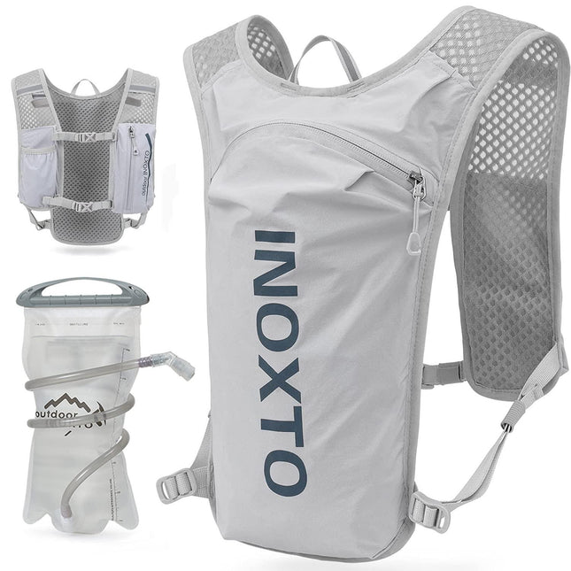 Ultra-Light Hydration Running Vest Backpack – 1.5L Water Capacity, Breathable Mesh Design for Cycling, Hiking & Marathon (Grey) | Other Colors Available in Store.