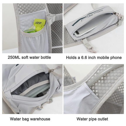 Ultra-Light Hydration Running Vest Backpack – 1.5L Water Capacity, Breathable Mesh Design for Cycling, Hiking & Marathon (Grey) | Other Colors Available in Store.