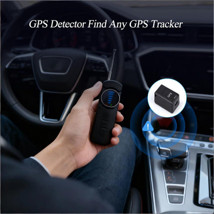 Multi-Function Hidden Camera Detector with GPS Tracker Finder – Portable Anti-Spy Device for Hotel, Car, Travel Privacy Protection, LED Scanner & Vibration Alarm (Black).