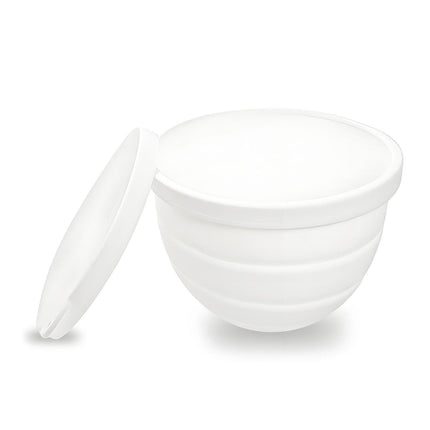 Silicone Bowl Liner for 4.5–5-Quart Stand Mixer – Food-Grade, Collapsible, Non-Stick Replacement Inner Bowl with Lid, Dishwasher Safe, Oven & Fridge Ready (White).