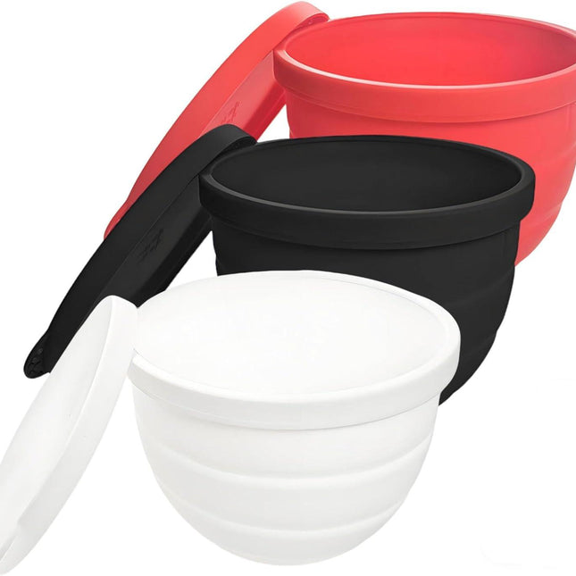 Silicone Bowl Liner for 4.5–5-Quart Stand Mixer – Food-Grade, Collapsible, Non-Stick Replacement Inner Bowl with Lid, Dishwasher Safe, Oven & Fridge Ready (3Pcs).
