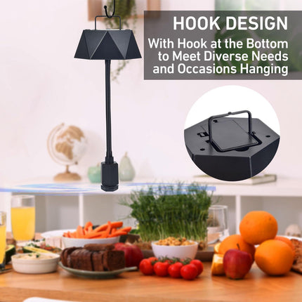 Portable Anti-Fly Fan for Table – Foldable Insect Repeller with Soft Blades, Silent Operation for Indoor Outdoor Use, Picnic, BBQ, Kitchen, and Camping (Black).