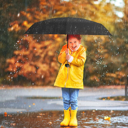 Mini Travel Umbrella – Compact Sun & Rain Protection for Women, Kids | UV-Blocking Pocket Umbrella with Case | Lightweight Foldable Umbrella（black）.