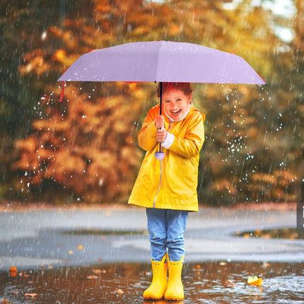 Mini Travel Umbrella – Compact Sun & Rain Protection for Women, Kids | UV-Blocking Pocket Umbrella with Case | Lightweight Foldable Umbrella（purple）.