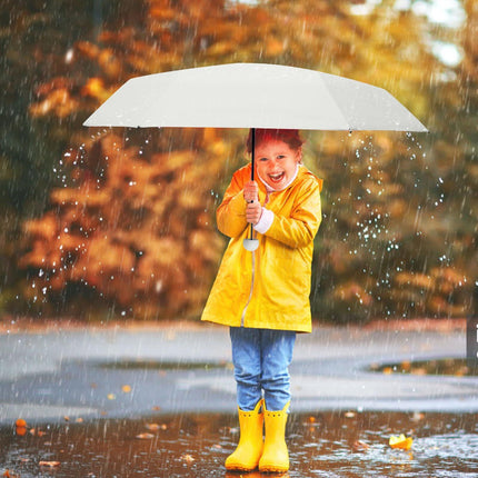 Mini Travel Umbrella – Compact Sun & Rain Protection for Women, Kids | UV-Blocking Pocket Umbrella with Case | Lightweight Foldable Umbrella（white）.