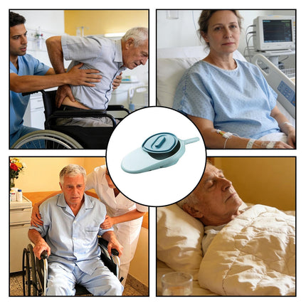 Bedside Commode for Elderly & Disabled – Portable Bedpan with Lid, Anti-Leak Design for Men Women, Hospital Home Care, Comfortable Toilet Aid (Blue).
