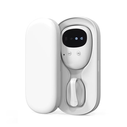 Wireless Bedwetting Alarm for Kids & Adults – Reusable Urine Sensor with Vibration & Sound Alert, No Wires, Easy Clip Design, USB Charging (White).