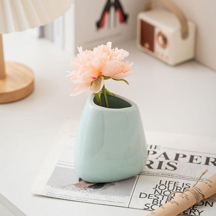 Modern Ceramic Vase Set (3-Piece): Minimalist Home Decor for Living Room Flower Arrangements (Blue) | Other Styles Available in Store.