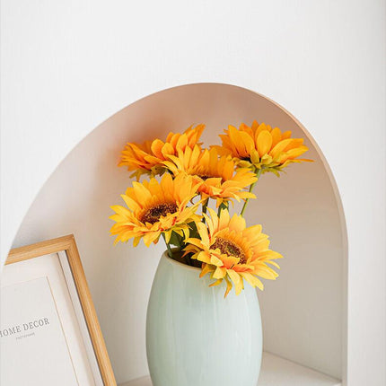 Modern Ceramic Vase Set (3-Piece): Minimalist Home Decor for Living Room Flower Arrangements (Blue) | Other Styles Available in Store.
