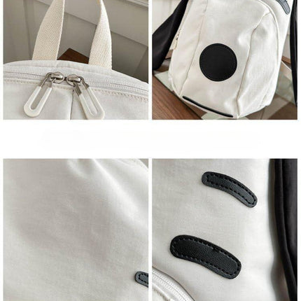 Cute Dog Face Backpack for Kids & Teens – White Cartoon Animal School Bag with Long Ears, Large Capacity Daypack for Girls and Boys (White).