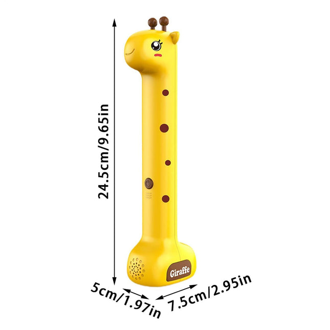Giraffe Ultrasonic Height Tracker for Kids – Fun Wall-Mounted Growth Measuring Device for Home, Daycare & Pediatric Clinic (Yellow).