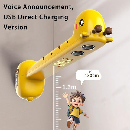 Giraffe Ultrasonic Height Tracker for Kids – Fun Wall-Mounted Growth Measuring Device for Home, Daycare & Pediatric Clinic (Yellow).
