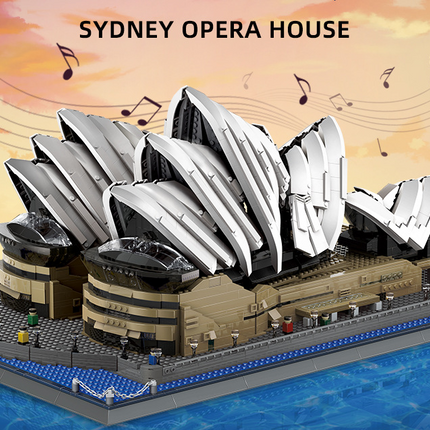 Sydney Opera House Mini Building Blocks Model – Iconic Architectural Masterpiece for Home Display, Gifts & Creative Play (White) | Other Architectural Models Available In-Store.