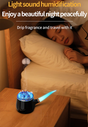 Pipe-Shaped Aromatherapy Humidifier with LED Flame & Mist – USB Desk Diffuser for Home, Office, Bedside (White) | Other Colors Available in Store.