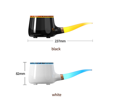 Pipe-Shaped Aromatherapy Humidifier with LED Flame & Mist – USB Desk Diffuser for Home, Office, Bedside (White) | Other Colors Available in Store.