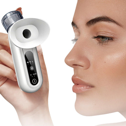 Portable Eye Mist Sprayer with Warm Steam & Nano Spray – Compact Facial Hydration Device for Daily Eye & Skin Care (White).