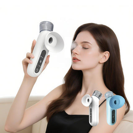 Portable Eye Mist Sprayer with Warm Steam & Nano Spray – Compact Facial Hydration Device for Daily Eye & Skin Care (White).