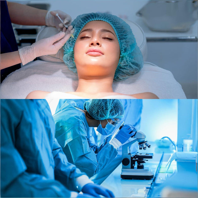 100-Pack Disposable Non-Woven Hair Net Caps – High Capacity, Elastic Band, Lint-Free & Latex-Free for Kitchen, Medical, Spa Use (Blue).