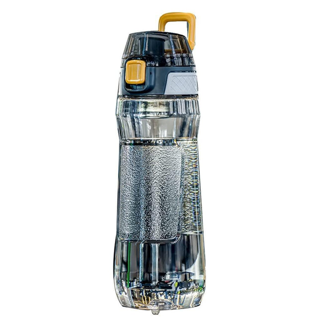 Portable Sport Water Bottle with Handle – Large Capacity Fitness Water Bottle for Gym, Hiking, Cycling, Outdoor Use – BPA-Free & Leak-Proof (Gray,750ml).