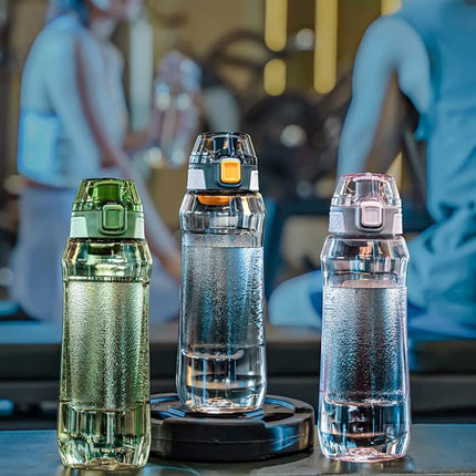 Portable Sport Water Bottle with Handle – Large Capacity Fitness Water Bottle for Gym, Hiking, Cycling, Outdoor Use – BPA-Free & Leak-Proof (Green,750ml).