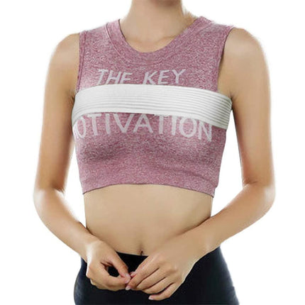 Full-Length Chest Compression Band for High-Impact Support – Breathable, Stretchy Breast Stabilizer for Running, Gym & Post-Surgery Recovery (White).