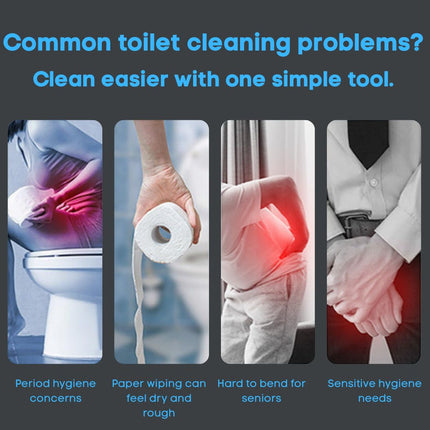 Bidet Toilet Attachment with Handheld Sprayer – Dual Nozzle for Pregnant Women, Postpartum Care & Elderly, Non-Electric Cold Water Bidet, Slim Under-Seat Fit (White).
