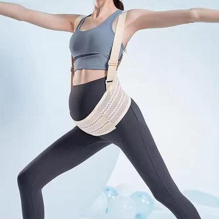 Maternity Belly Support Band for Waist 96-110cm – Adjustable Prenatal Abdominal Brace with Breathable Mesh Fabric and Heart-Shaped Cushion Pad, Lightweight Pregnancy Waist Belt for Daily Comfort (Pink,XL).