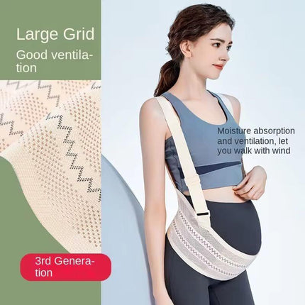 Maternity Belly Support Band for Waist 96-110cm – Adjustable Prenatal Abdominal Brace with Breathable Mesh Fabric and Heart-Shaped Cushion Pad, Lightweight Pregnancy Waist Belt for Daily Comfort (Pink,XL).