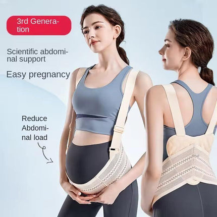 Maternity Belly Support Band for Waist 106-120cm – Adjustable Prenatal Abdominal Brace with Breathable Mesh Fabric and Heart-Shaped Cushion Pad, Lightweight Pregnancy Waist Belt for Daily Comfort (Pink,XXL).