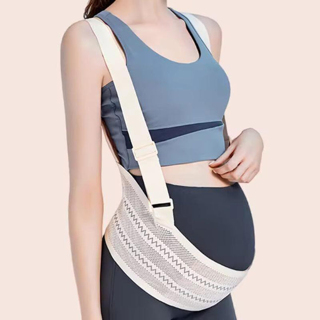 Maternity Belly Support Band for Waist 96-110cm – Adjustable Prenatal Abdominal Brace with Breathable Mesh Fabric and Heart-Shaped Cushion Pad, Lightweight Pregnancy Waist Belt for Daily Comfort (Skin Color,XL).