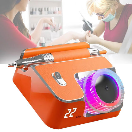 Electric Nail File Drill,Rechargeable Nail Drills Machine,Manicure Pedicure Polishing Acrylic Gel Nail Grinder, for Salon, Home(Pink)