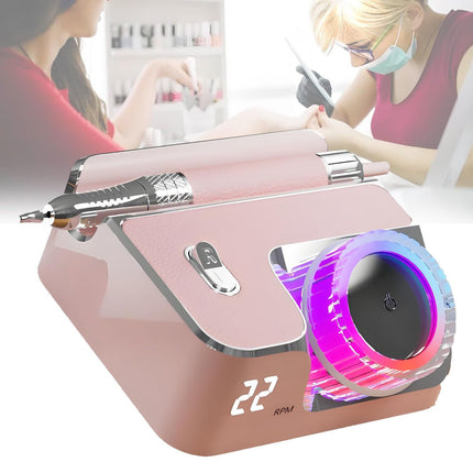 Electric Nail File Drill,Rechargeable Nail Drills Machine,Manicure Pedicure Polishing Acrylic Gel Nail Grinder, for Salon, Home(Green)