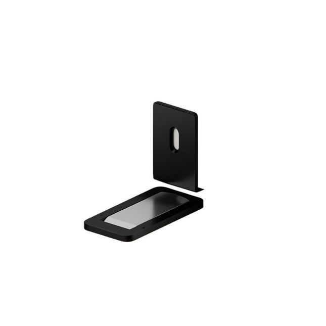 Ultra-Thin Magnetic Door Stopper – Self-Adhesive, Anti-Collision, Windproof, One-Push Locking, Discreet Design for Glass Doors (Black).