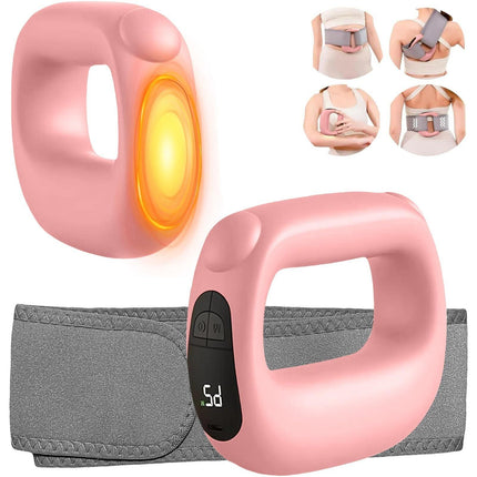 Portable Heated Fascia Ring Massager with 5-Speed Vibration & USB-C Charging – Deep Tissue Muscle Relief for Neck, Back, and Shoulders (Pink) | Other Colors Available In-Store.